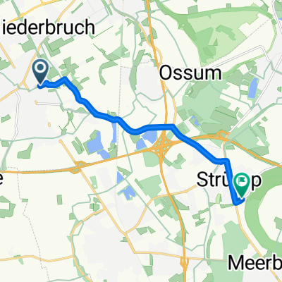 Wilhelm-Stefen-Straße, Krefeld nach Strümp, Meerbusch