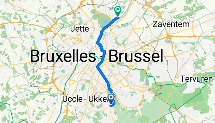 Chaussée de Waterloo, Uccle à Chaussée de Vilvorde, Bruxelles