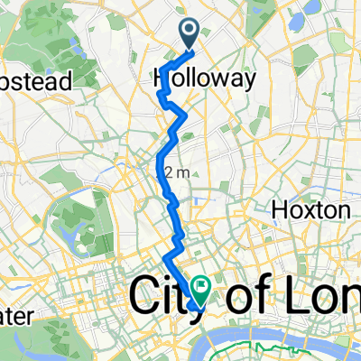 Holloway Road, London to Drury Lane, London