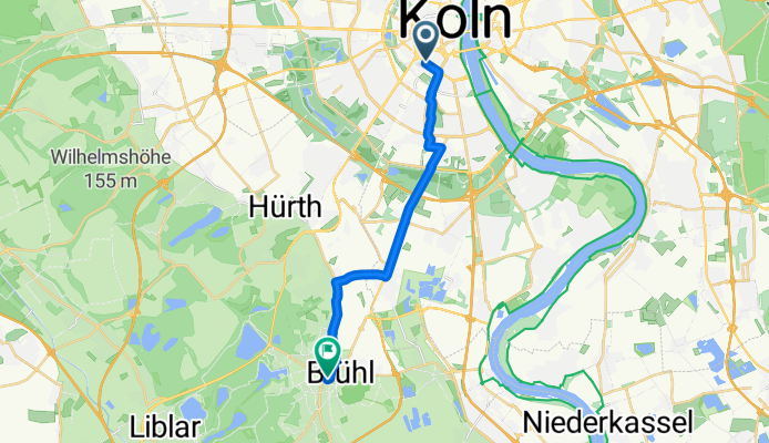 Trierer Straße, Köln nach Balthasar-Neumann-Platz, Brühl