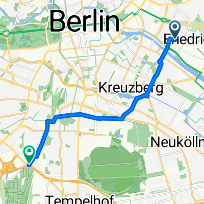 52.513, 13.436 nach 52.475, 13.361