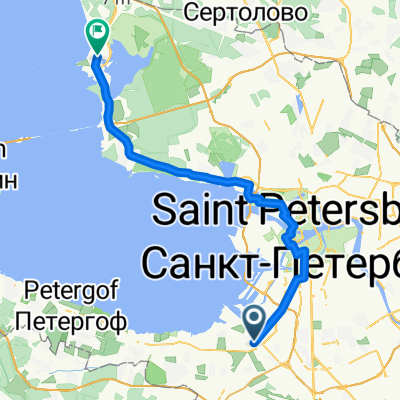 Route in Saint Petersburg