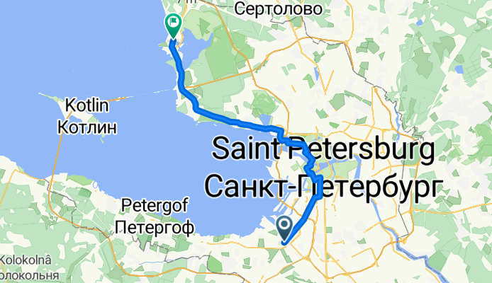 Route in Saint Petersburg