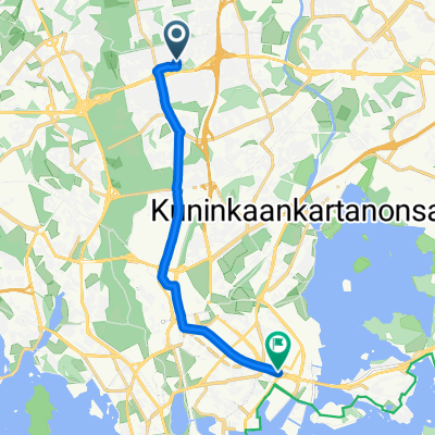 Elontie, Helsinki to Valtatie 4, Helsinki