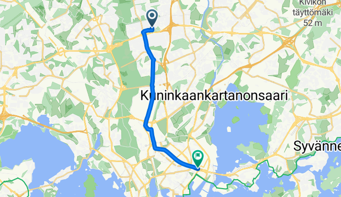 Elontie, Helsinki to Valtatie 4, Helsinki