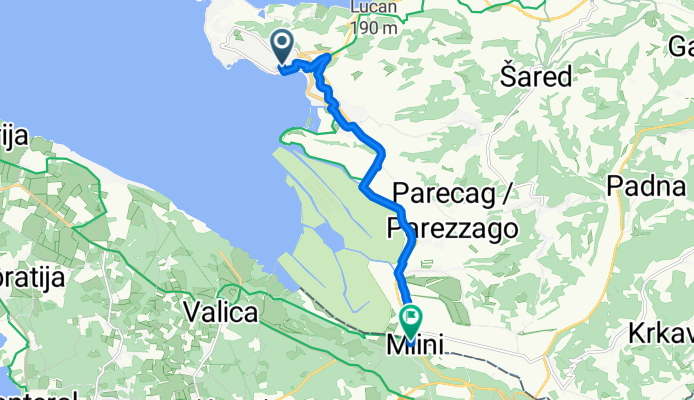 Prečna pot, Portorož nach Škrile, Plovanija