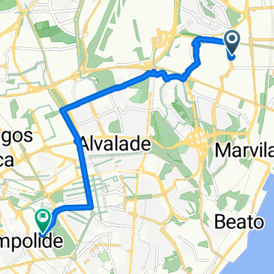 Rua Acúrsio Pereira, Лісабон to Rua Castilho, Лісабон