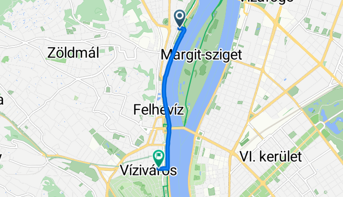Árpád fejedelem útja, Budapest to Csalogány utca, Budapest