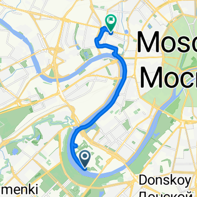 Район Хамовники, Москва до улица Красная Пресня, Москва