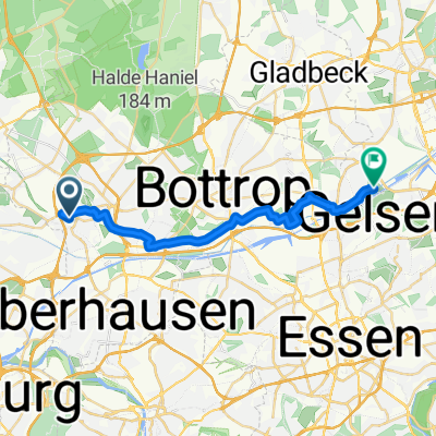 Weidenstraße, Oberhausen nach West, Gelsenkirchen
