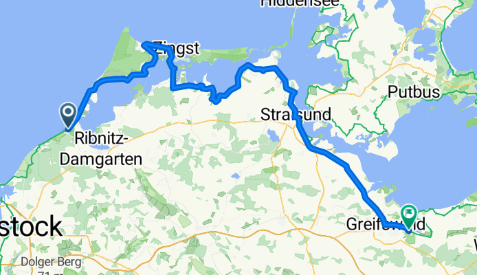 Od Dierhagen do Greifswald
