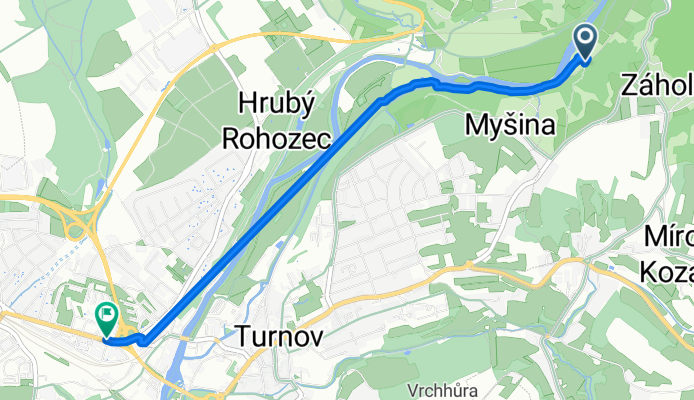 Trasa do Studentská