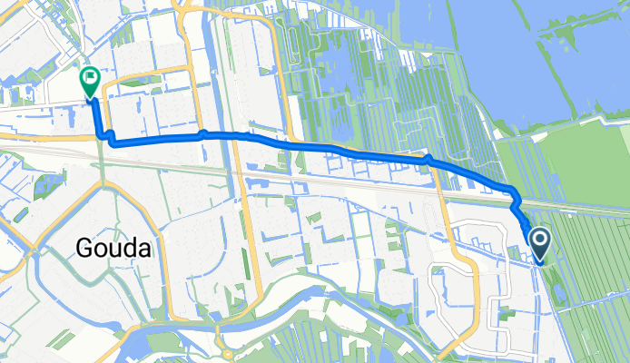Watergangpolderplein, Gouda naar Ronsseweg, Gouda