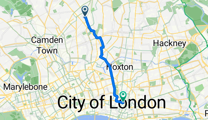 Loraine Road, London to Liverpool Street, London