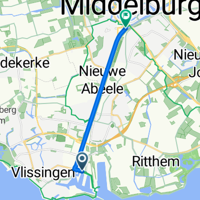 Oude Veerhavenweg, Vlissingen nach Vlissings Jaagpad, Middelburg