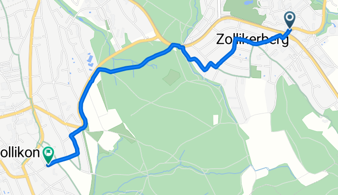 Roswiesstrasse, Zollikerberg nach Zumiker Strasse, Zollikon