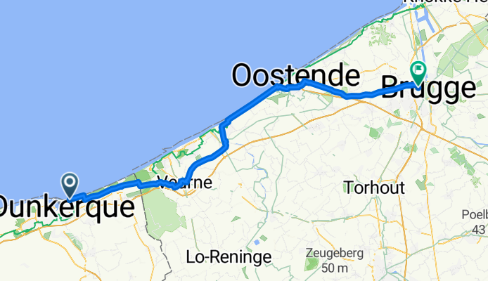 Rue de Saint-Quentin, Dunkerque a Bevrijdingslaan, Brugge