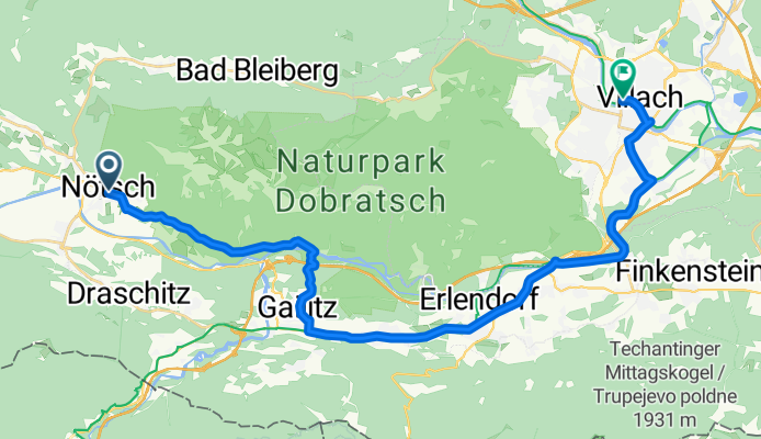 Nötsch, Nötsch im Gailtal nach Draupromenade, Villach