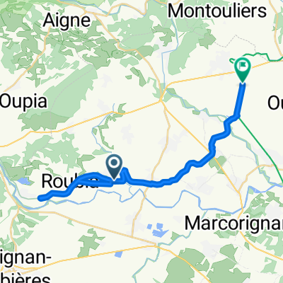 Rue du Port, Paraza à Eurovélo 8, Ouveillan