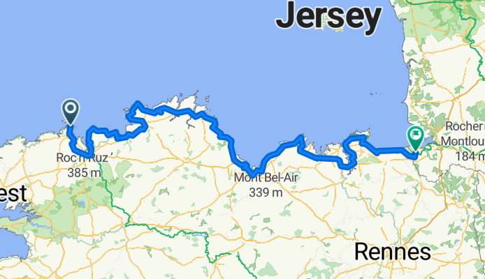 Rue Amiral Courbet nach Route du Mont Saint-Michel