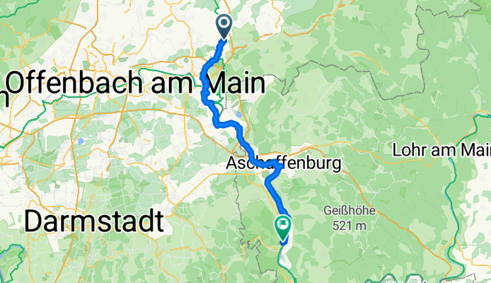 Tour:1 Alternative Friedmar  Langenselbold, Seligenstadt, Obernburg  am Main