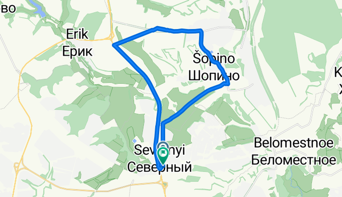 Олимпийская улица, Северный до Олимпийская улица, Северный