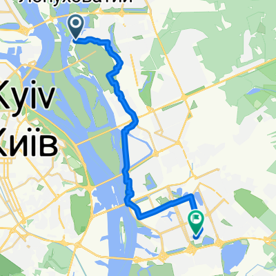 Dambova Street to Mykhaila Drahomanova Street 44a