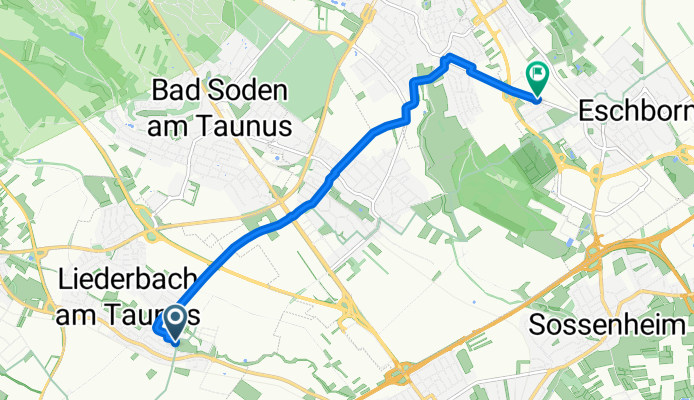 Von Liederbach am Taunus bis Eschborn