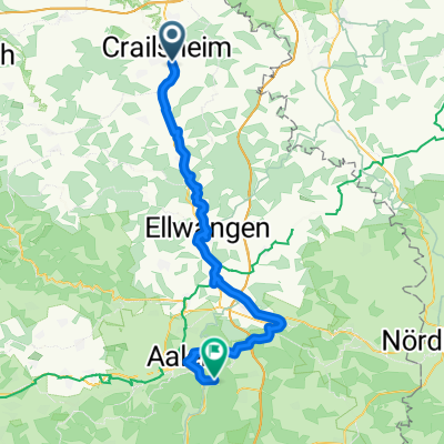 Am Welschen Brunnen, Crailsheim nach Bischof-Hefele-Weg, Aalen