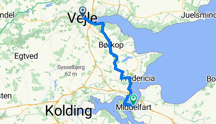 Borgvold, Vejle nach Viaduktvej, Middelfart