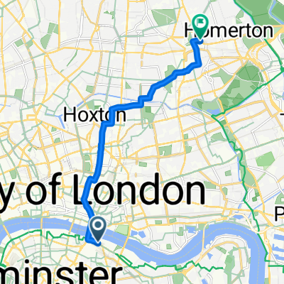 More London Place, London to Burnett Close, London
