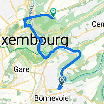 Rue de l'Égalité, Luxembourg to Place de l'Europe, Luxembourg