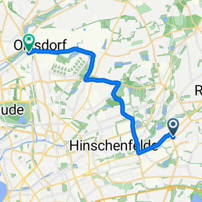 Tonndorfer Hauptstraße, Hamburg nach Alsterdorfer Straße, Hamburg