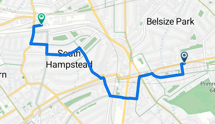 147–159 Adelaide Road, London to 14 Blackburn Road, London