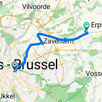 Wiertzstraat, Elsene/Ixelles naar Mechelsesteenweg, Kortenberg