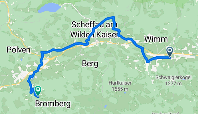 Route zu Das Bergdoktorhaus - Der Gruberhof