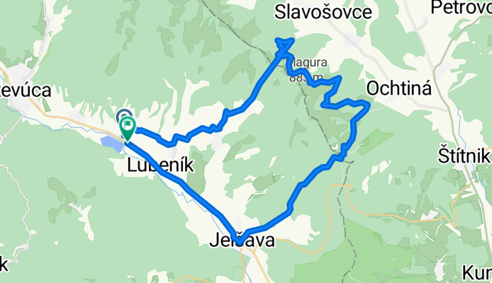 Trasa z Revúcka Lehota do Parkovisko