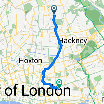 Evering Road, London to Stepney Way, London