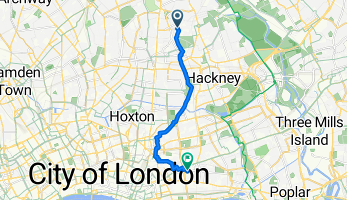 Evering Road, London to Stepney Way, London