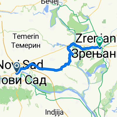Route from Mičurinova 68