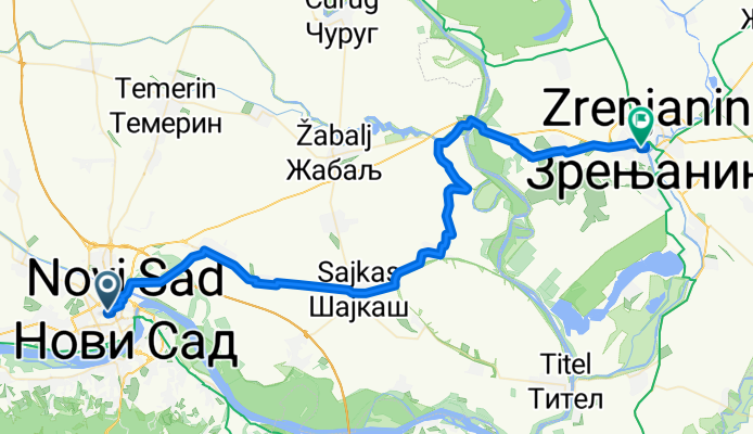 Route from Mičurinova 68