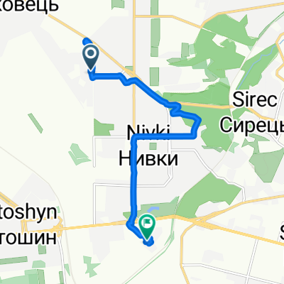 От вулиця Мрії 11, Київ до вулиця Олеся Бердника 1В, Київ