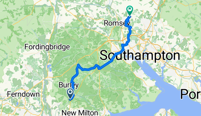Holmsley Campsite, Christchurch to Ampfield Hill, Romsey