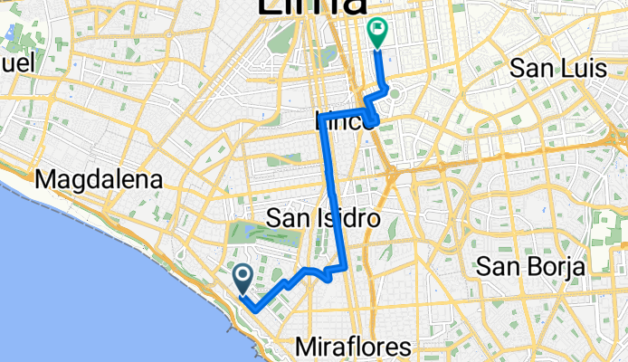 De Avenida Hip贸lito Unanue a San Crist贸bal