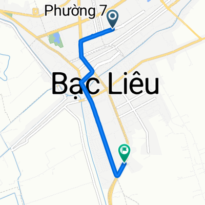 Nguyễn Tất Thành, TP. Bạc Liêu to Cao Văn Lầu, TP. Bạc Liêu