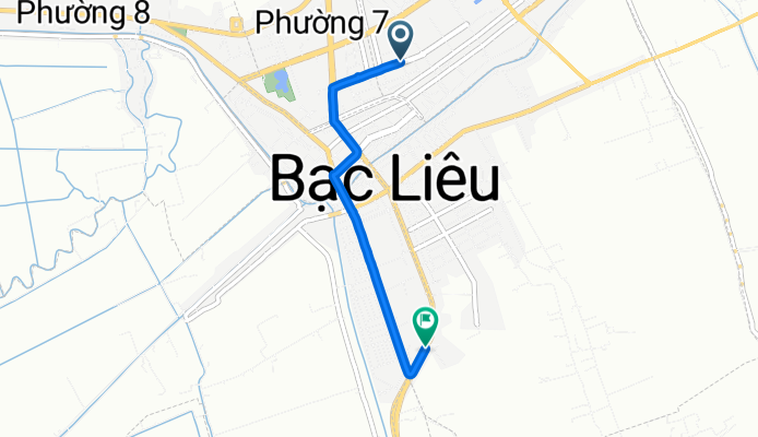 Nguyễn Tất Thành, TP. Bạc Liêu to Cao Văn Lầu, TP. Bạc Liêu