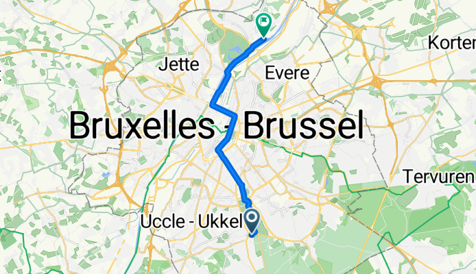 Avenue Montana, Uccle à Chaussée de Vilvorde, Bruxelles