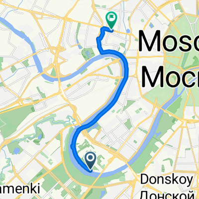 Район Хамовники, Москва до улица Красная Пресня, Москва