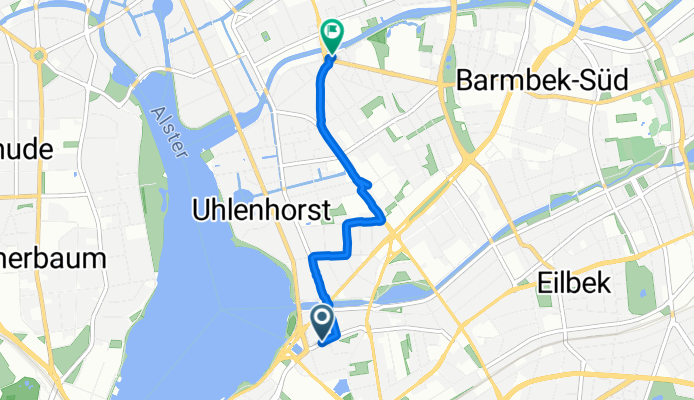 Ackermannstraße, Hamburg nach Grovestraße, Hamburg