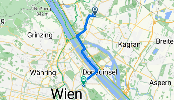 Brünner Straße nach Hauptallee 2a